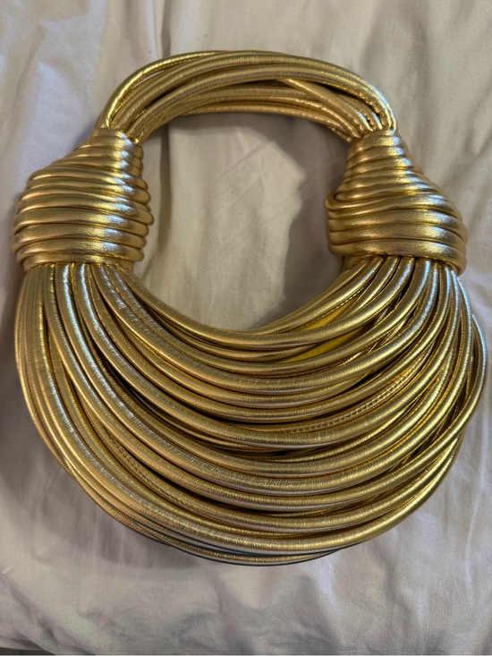 None Accessories - Metallic Gold Multi Strand Purse